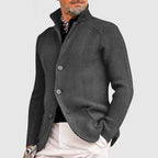Men’s Stand-Collar Button-Front Cardigan