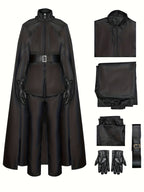 Men’s Halloween Hooded Villain Costume with Cape