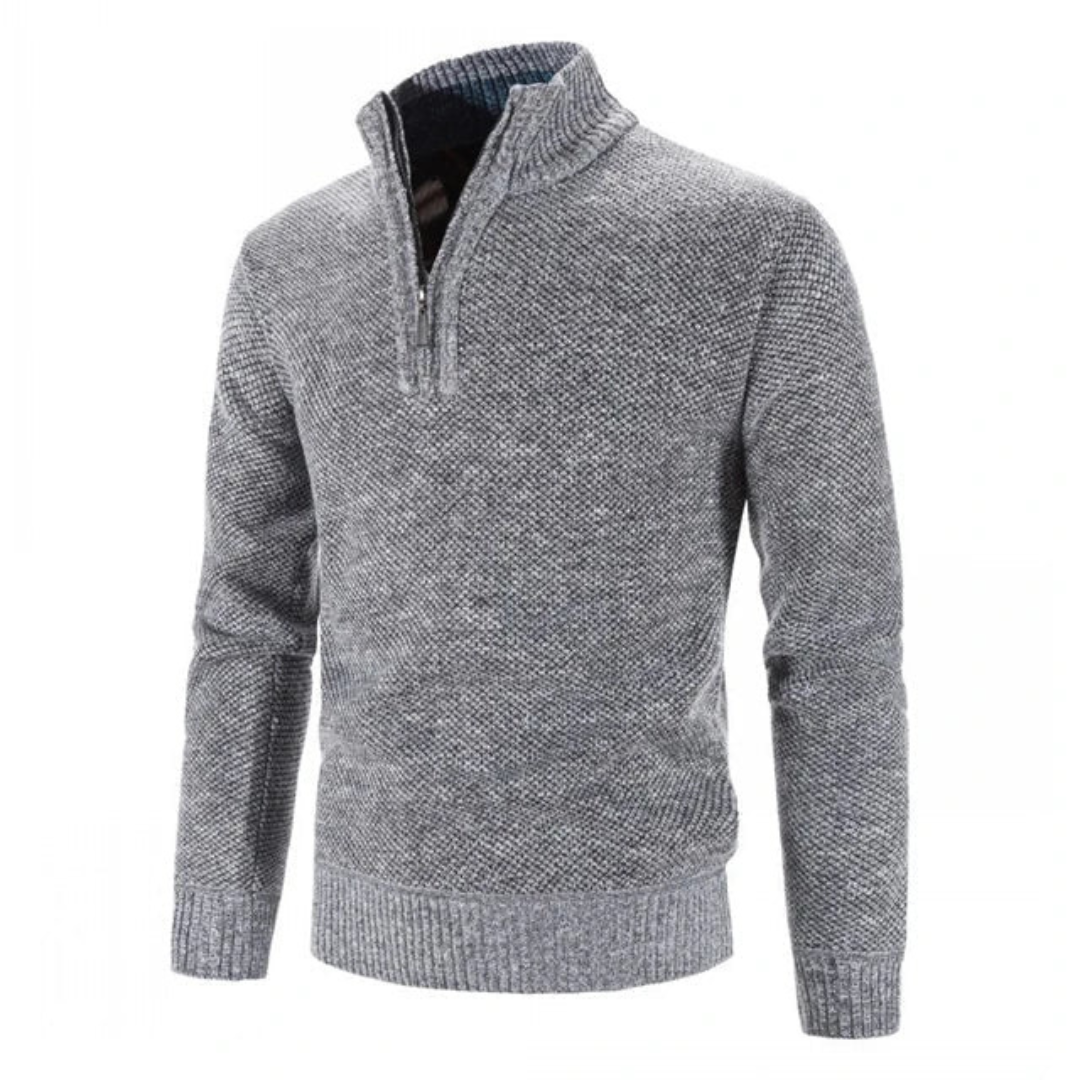 Men’s Textured Quarter-Zip Sweater