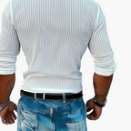 Men’s Ribbed Slim Fit Button Shirt