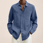 Men's Lightweight Linen Button Up Shirt