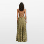 Women’s Lace Back Evening Dress A Line Maxi