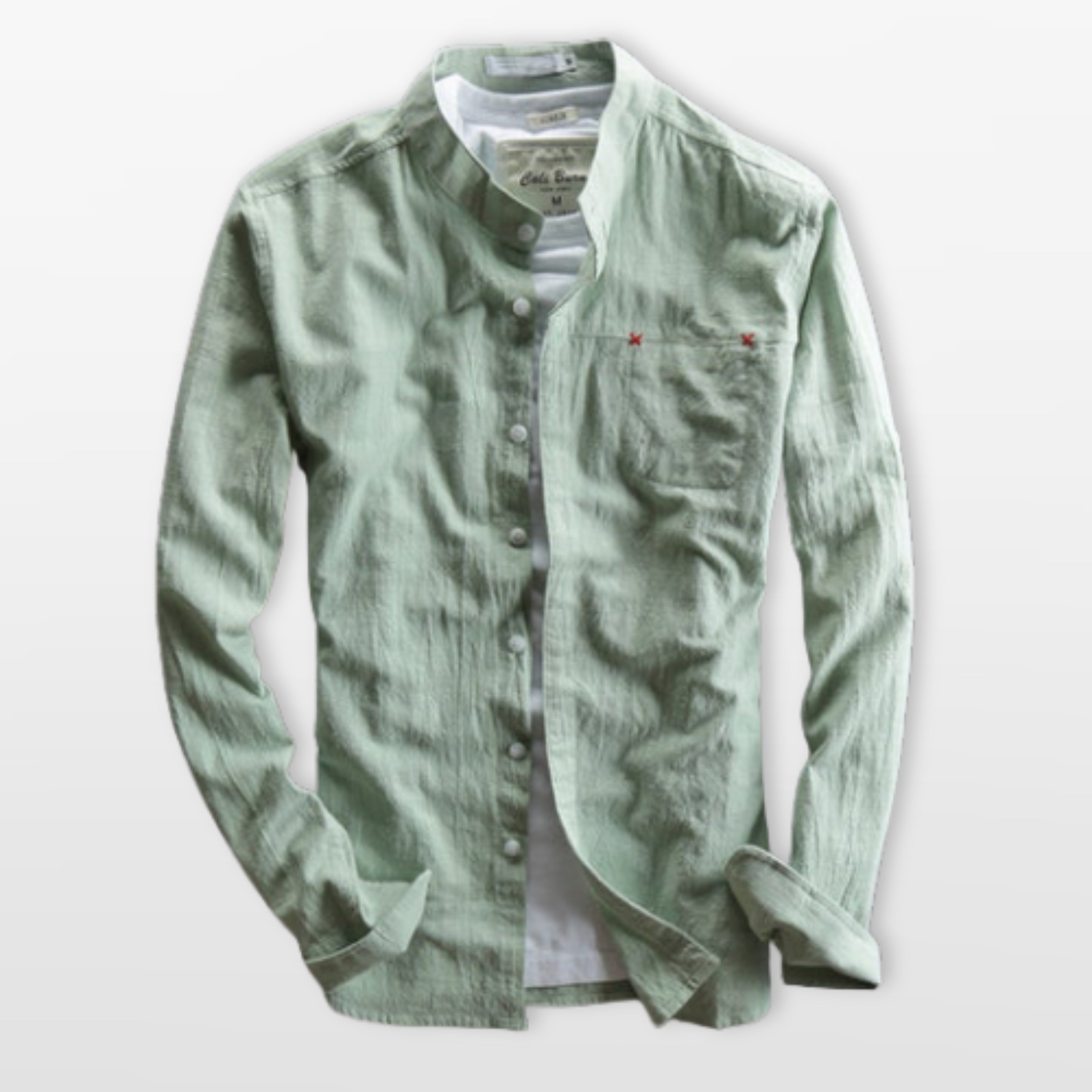 Men’s Mandarin Collar Slim Fit Shirt