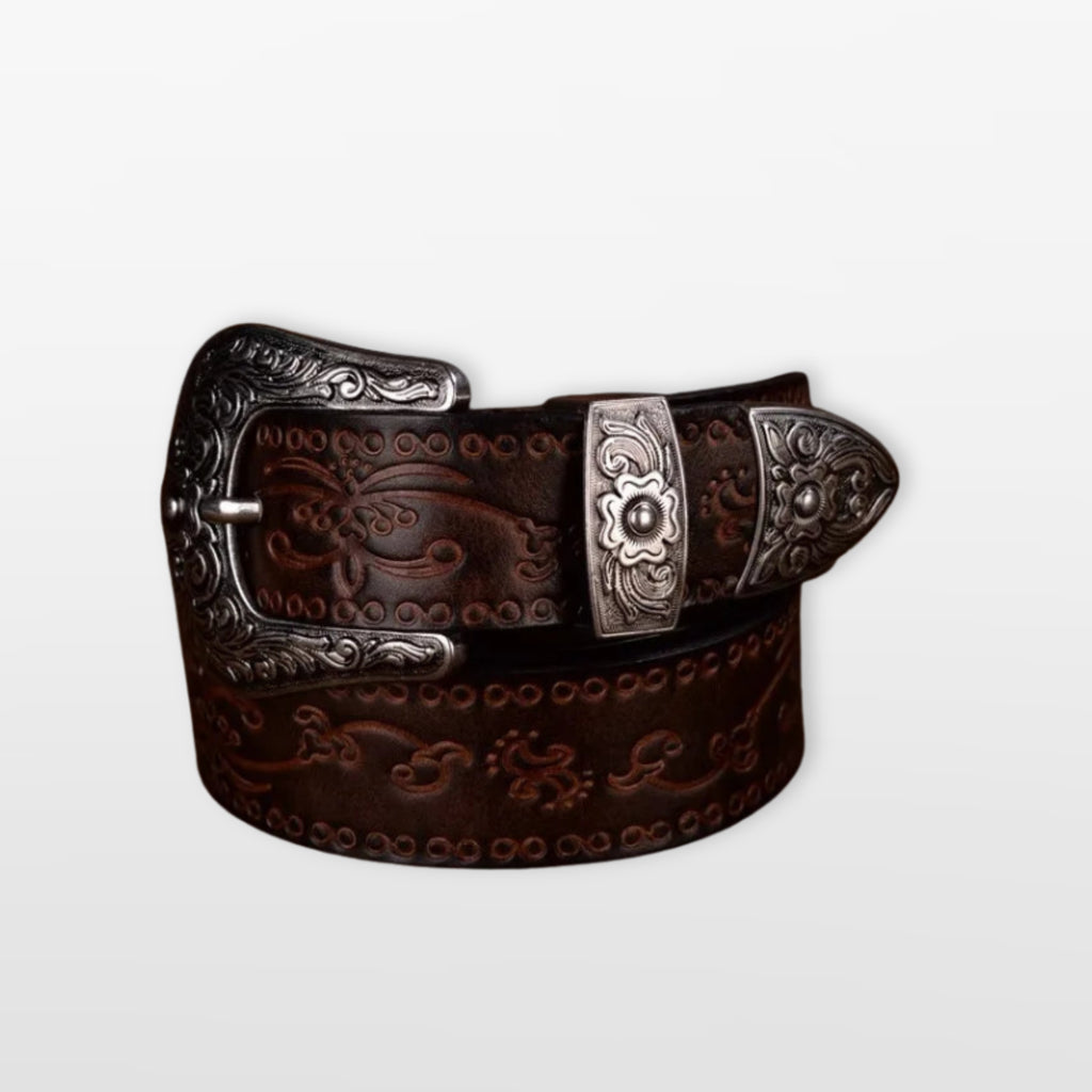 Men’s Western Belt Engraved Cowboy Style