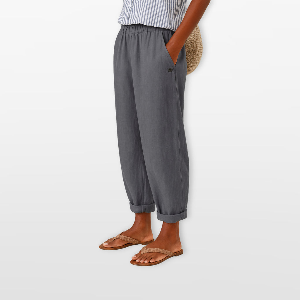 Women’s Relaxed Cropped Pants Elastic Waist