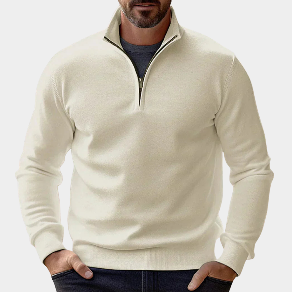 Men’s Long-Sleeve Quarter-Zip Sweater