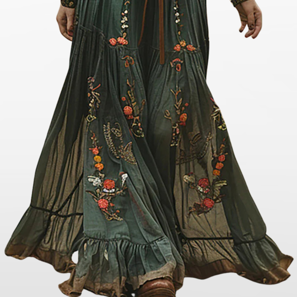 Women Boho Flowing Maxi Dress