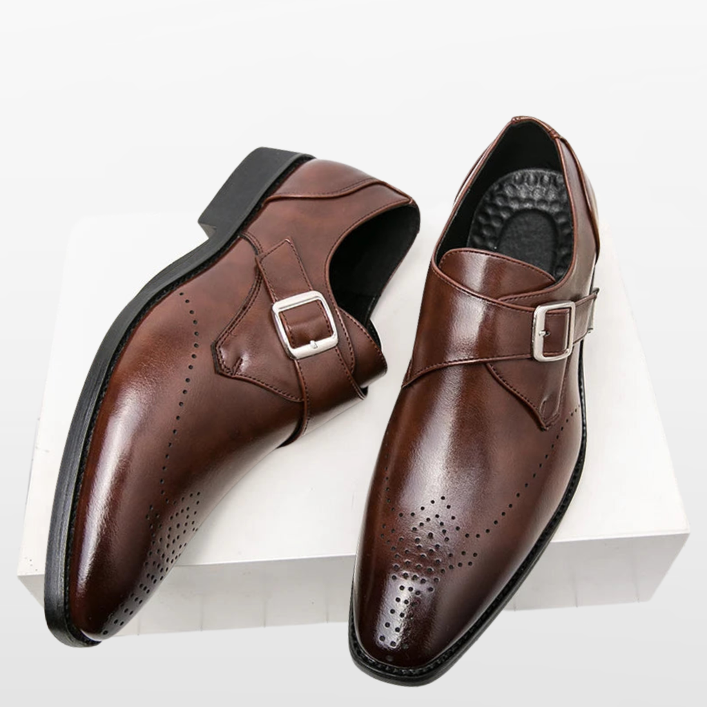 Men Classic Monk Strap Dress Shoes