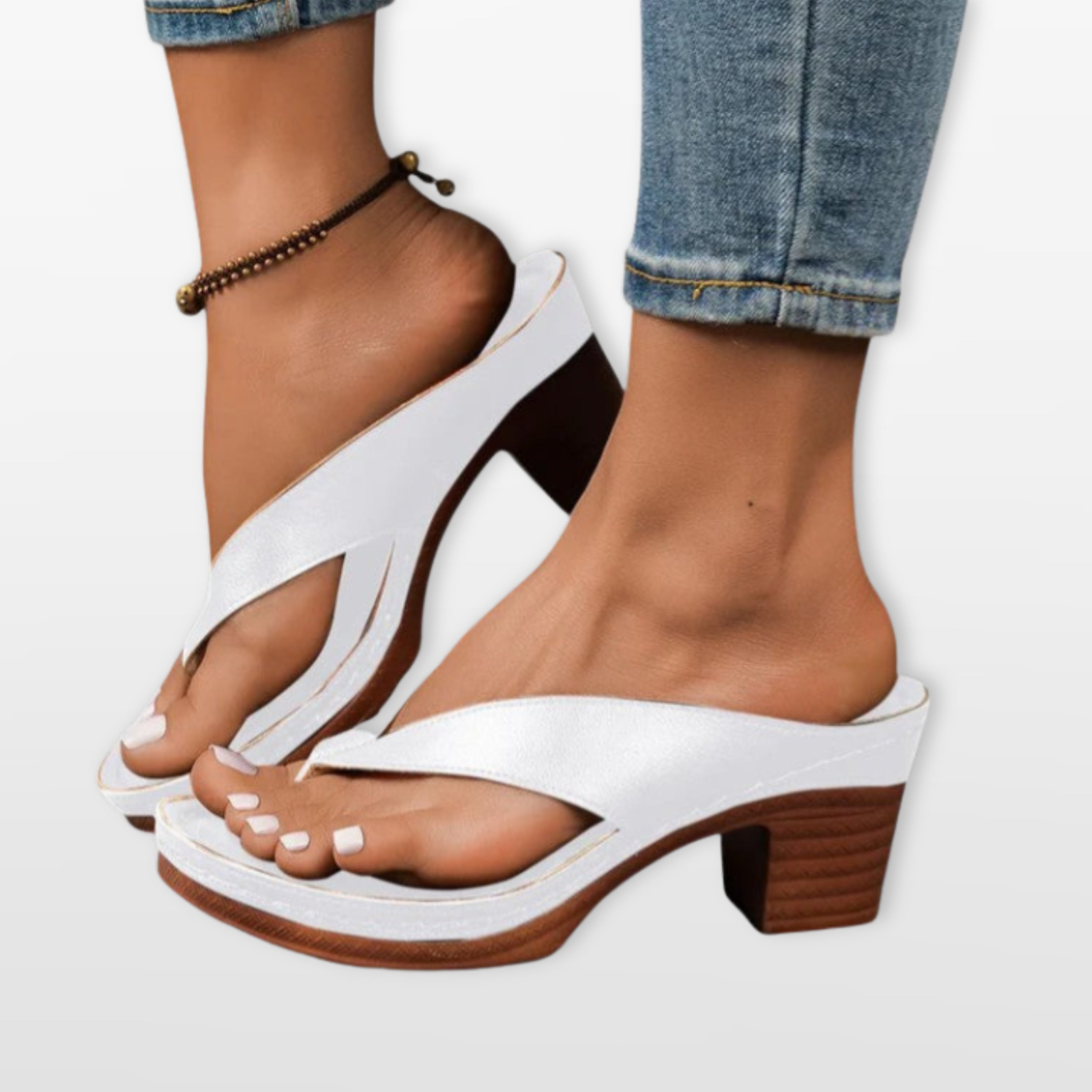Women Low Heel Flip Flop Sandals