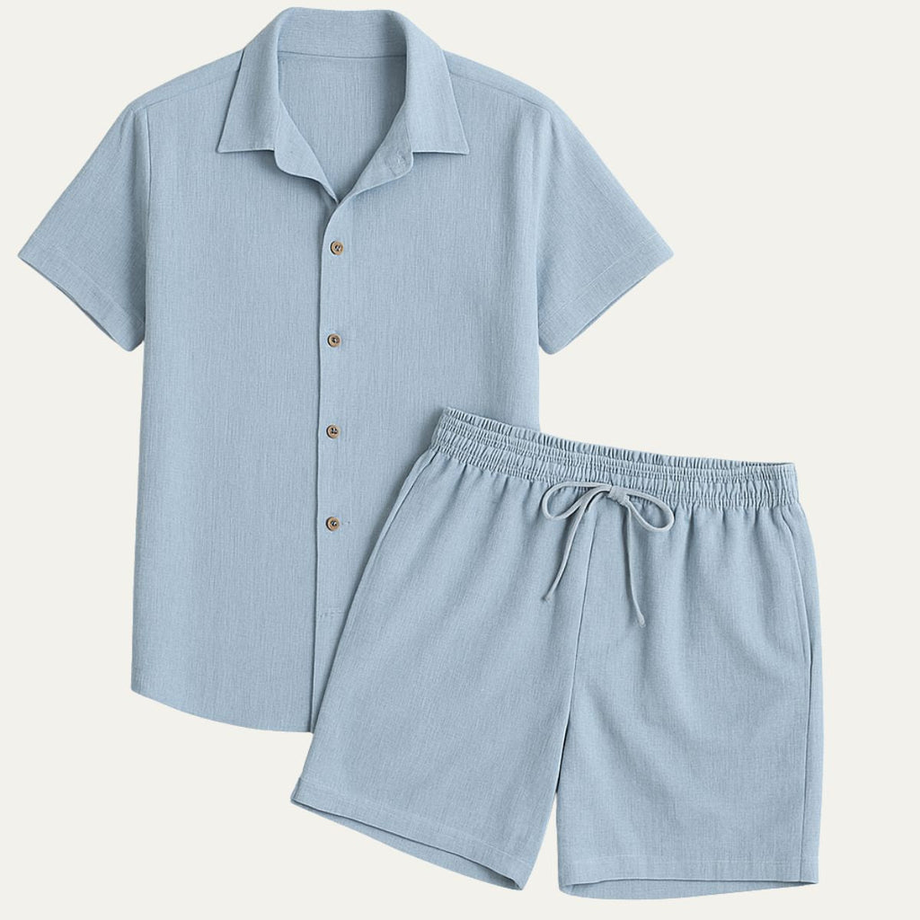Men’s Short-Sleeve Shirt and Shorts Set