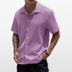 Men Textured Short Sleeve Casual Shirt