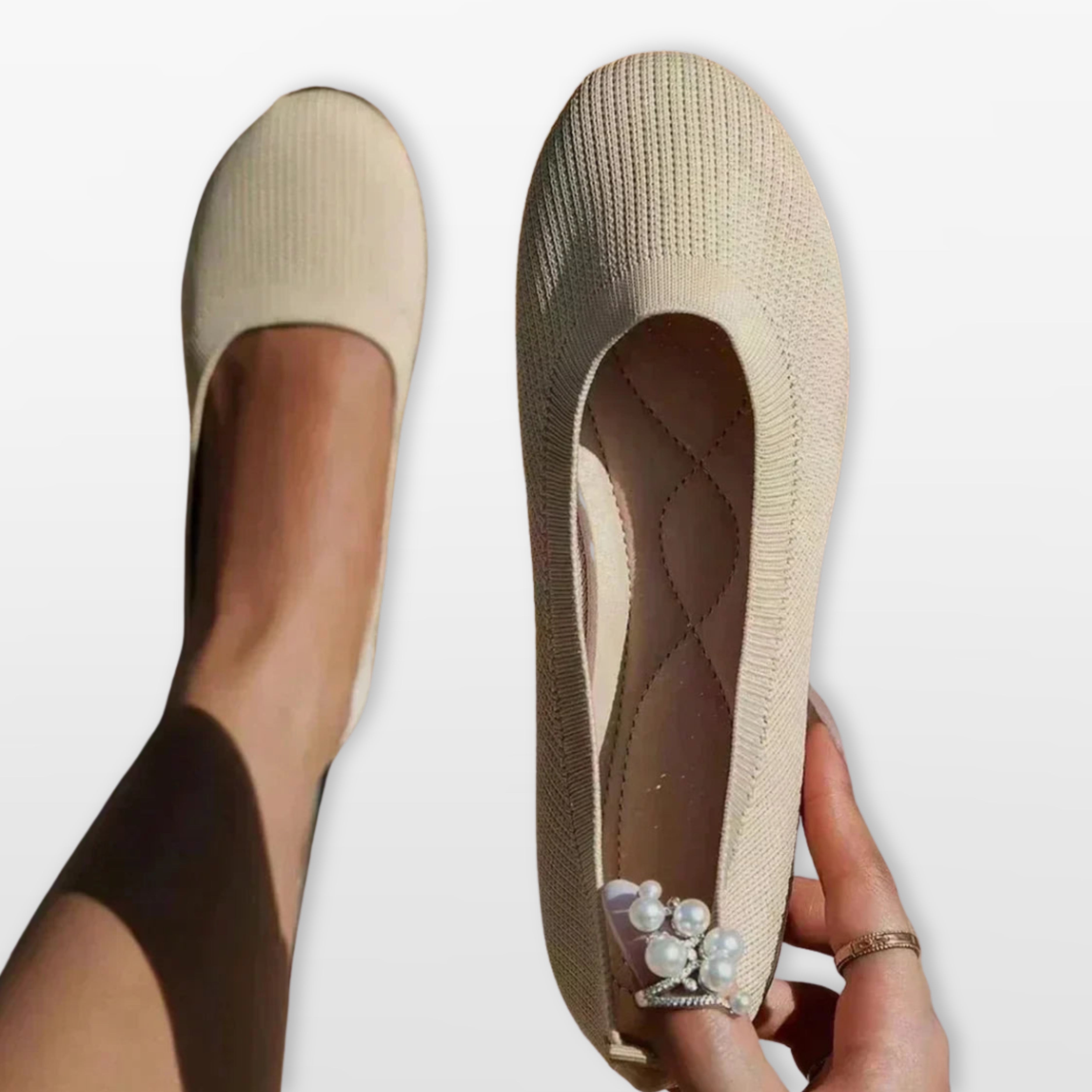 Women’s Knit Flats Lightweight Slip On Shoes