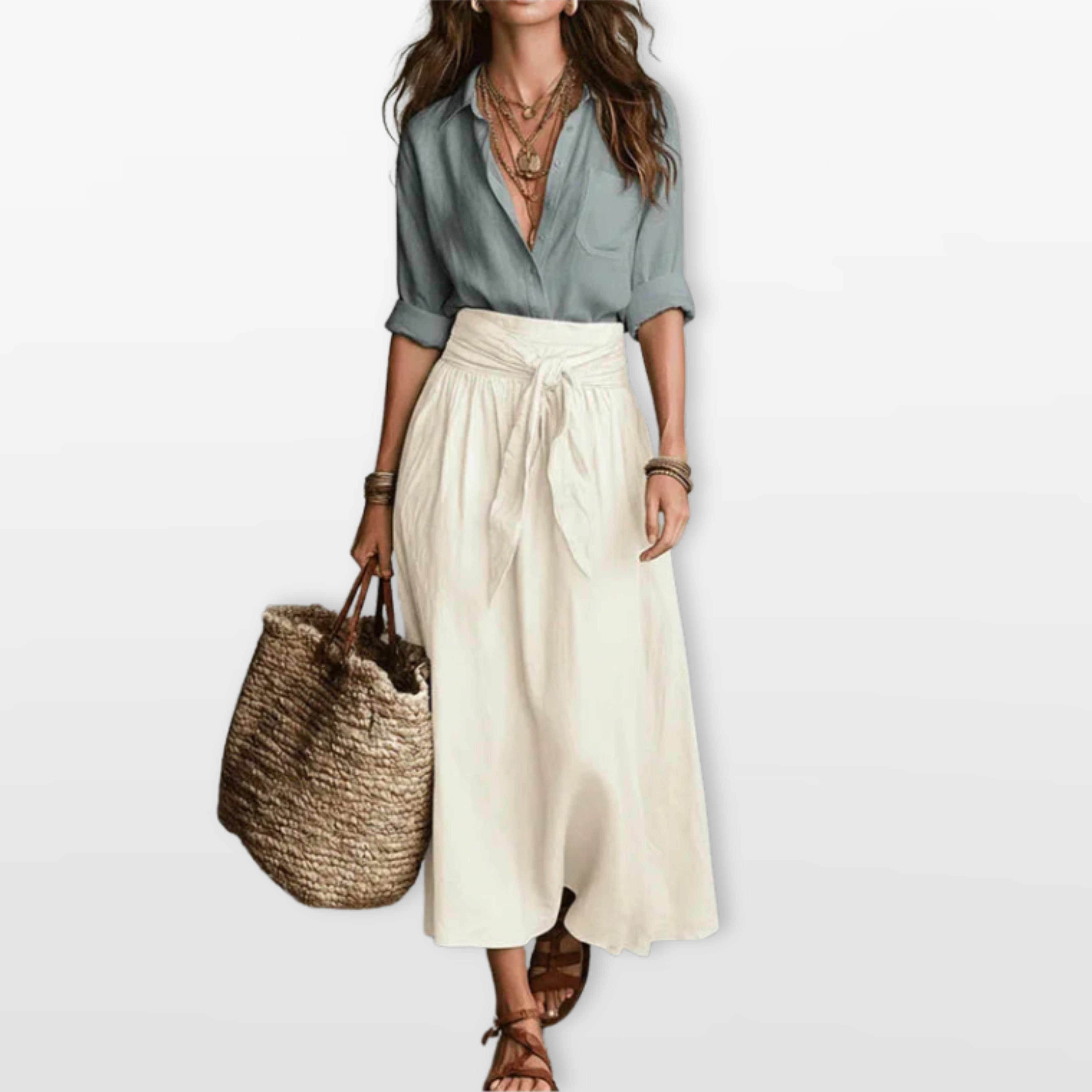 Women’s Two Piece Maxi Skirt Set