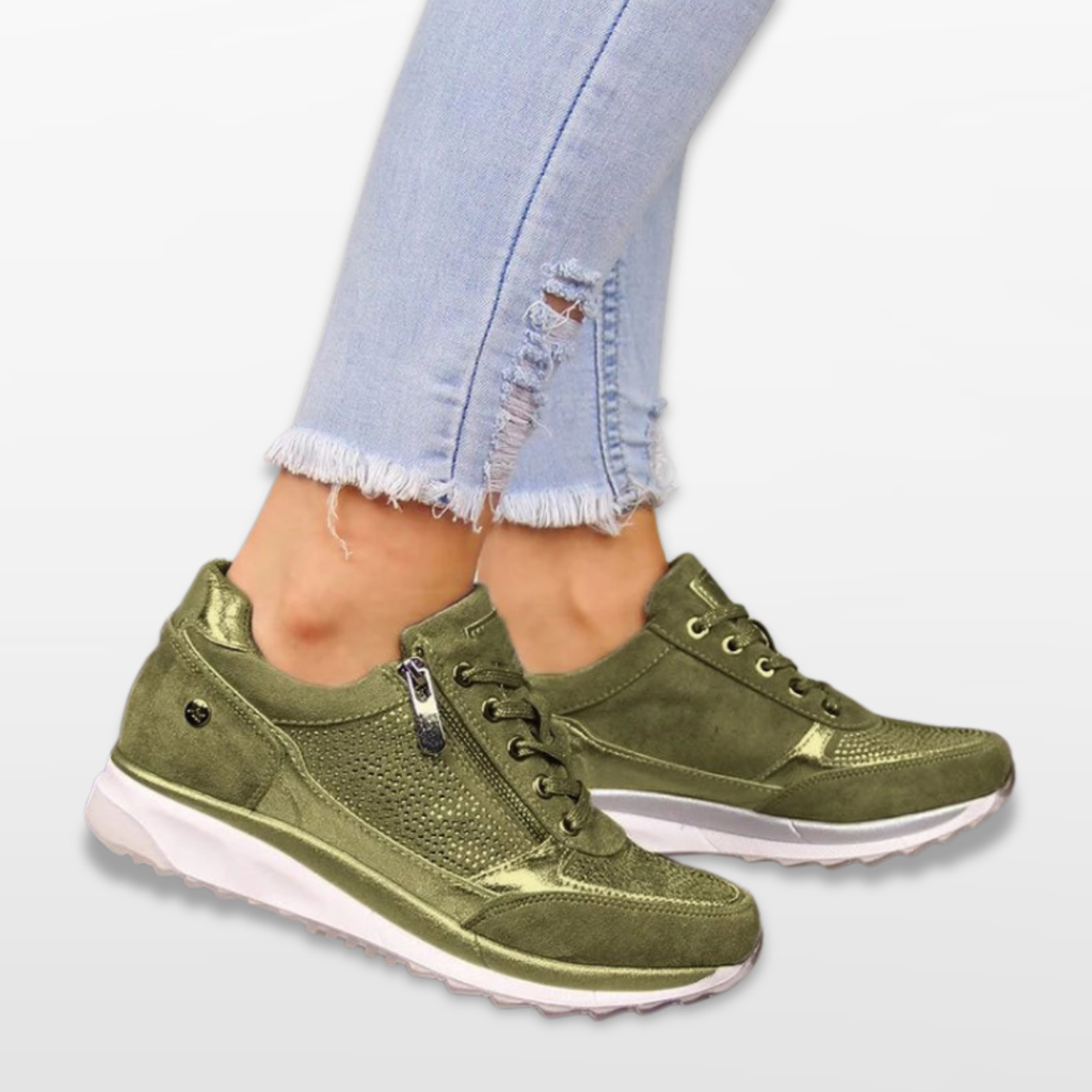 Women Orthopedic Comfort Sneakers Zip Support