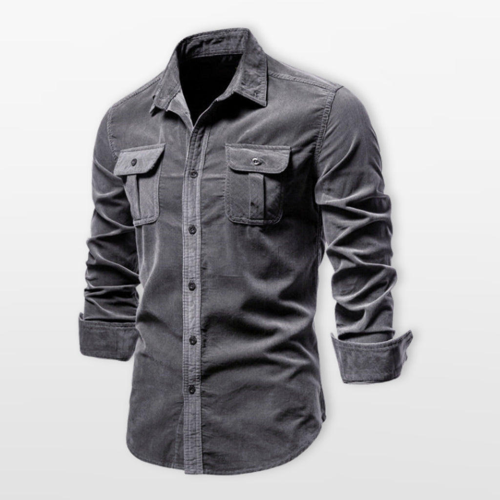 Men’s Button Up Shirt Slim Casual