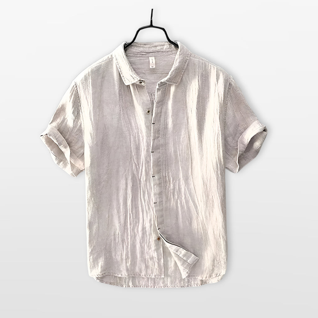 Men’s Linen Shirt Casual Short Sleeve
