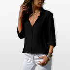 Women’s Button Down Blouse V Neck Shirt
