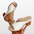 Women Block Heel Mule Sandals