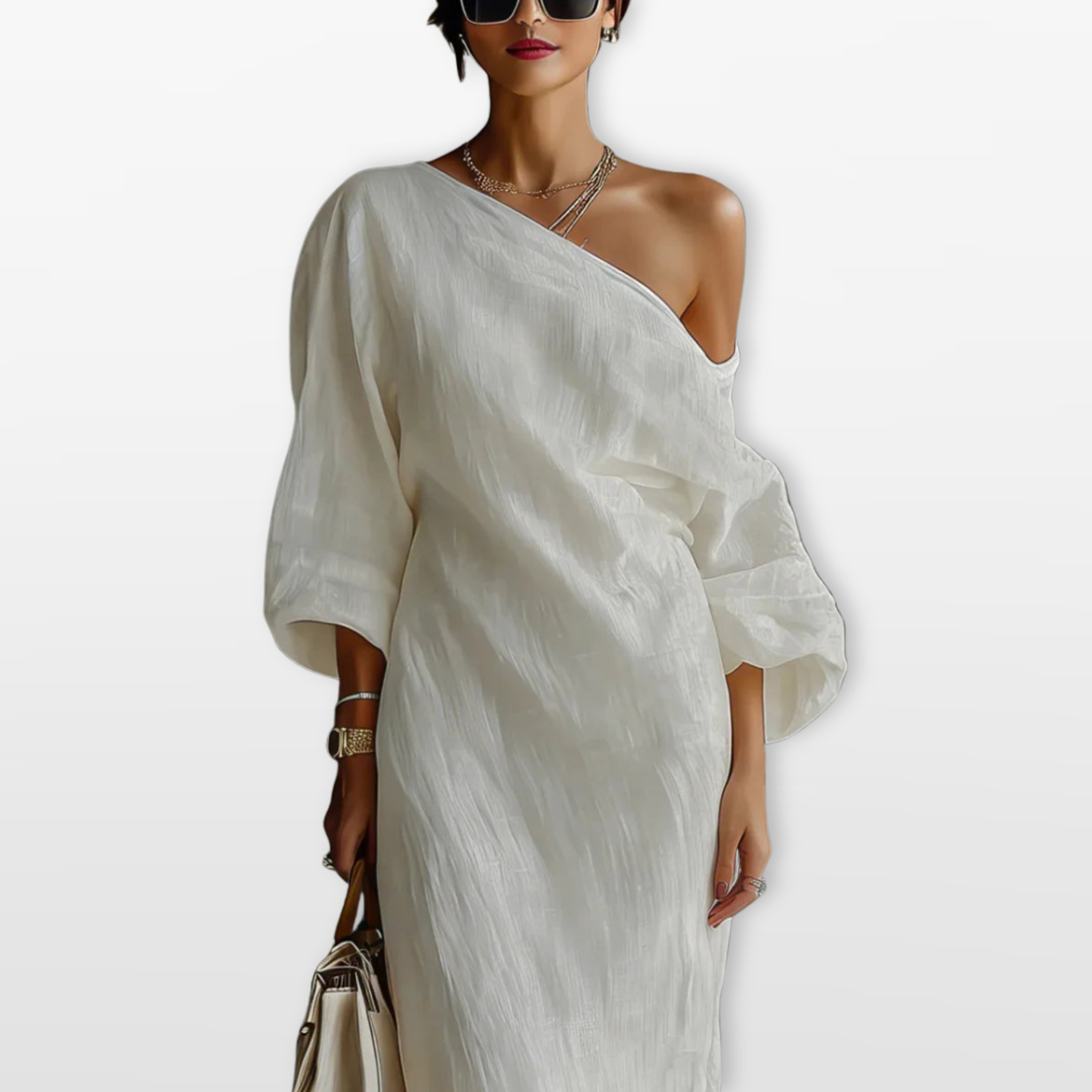 Women’s One Shoulder Maxi Dress Elegant Fit