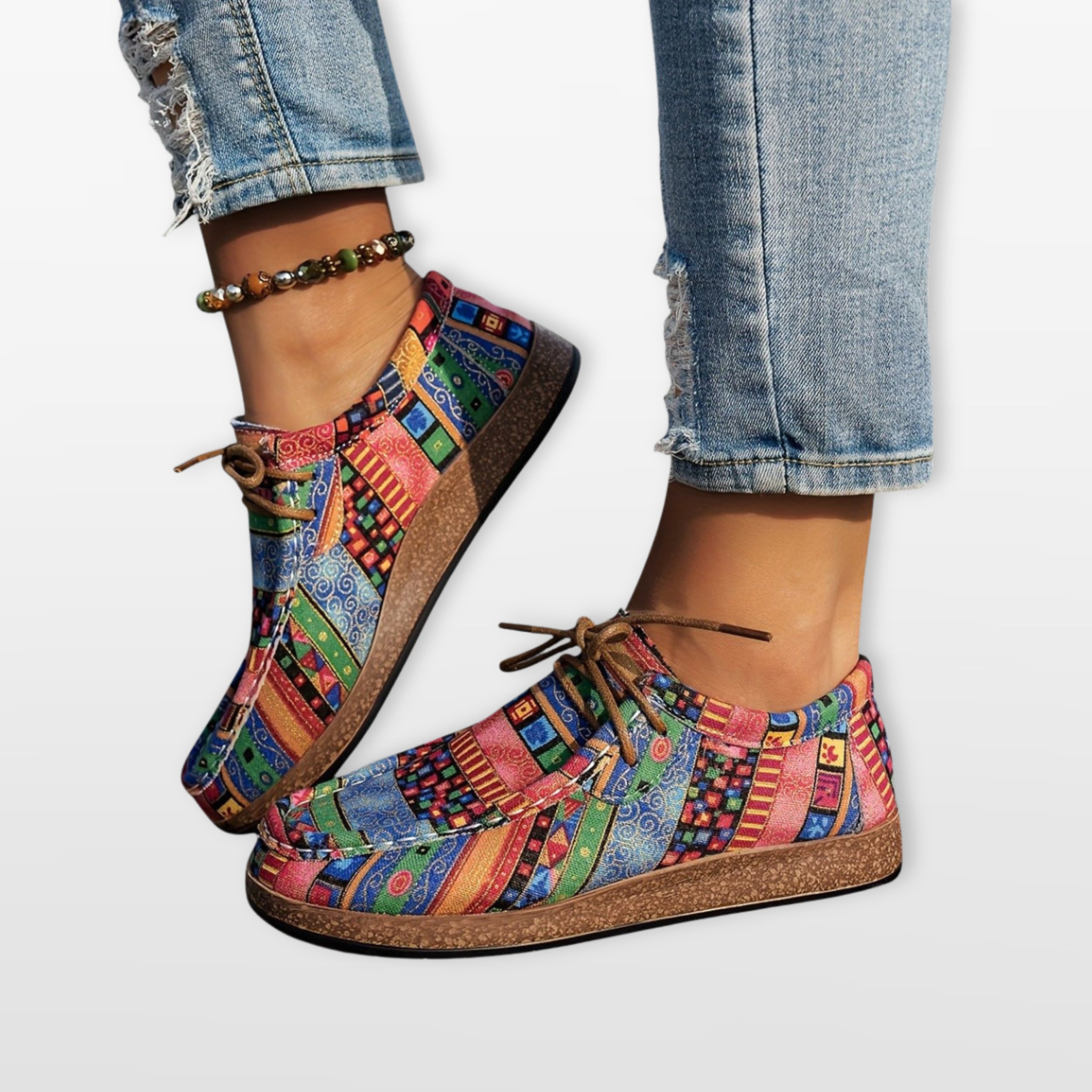 Women’s Patchwork Sneakers Colorful Platform Trainers