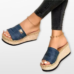 Women Orthopedic Platform Wedge Slide Sandals