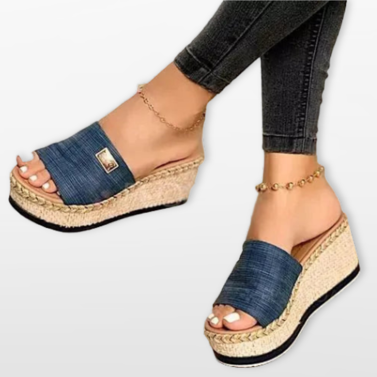 Women Orthopedic Platform Wedge Slide Sandals