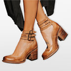 Women Ankle Strap Block Heel Pumps