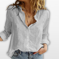 Women Casual Button Blouse Relaxed Fit
