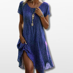 Women Printed Casual Midi Dress