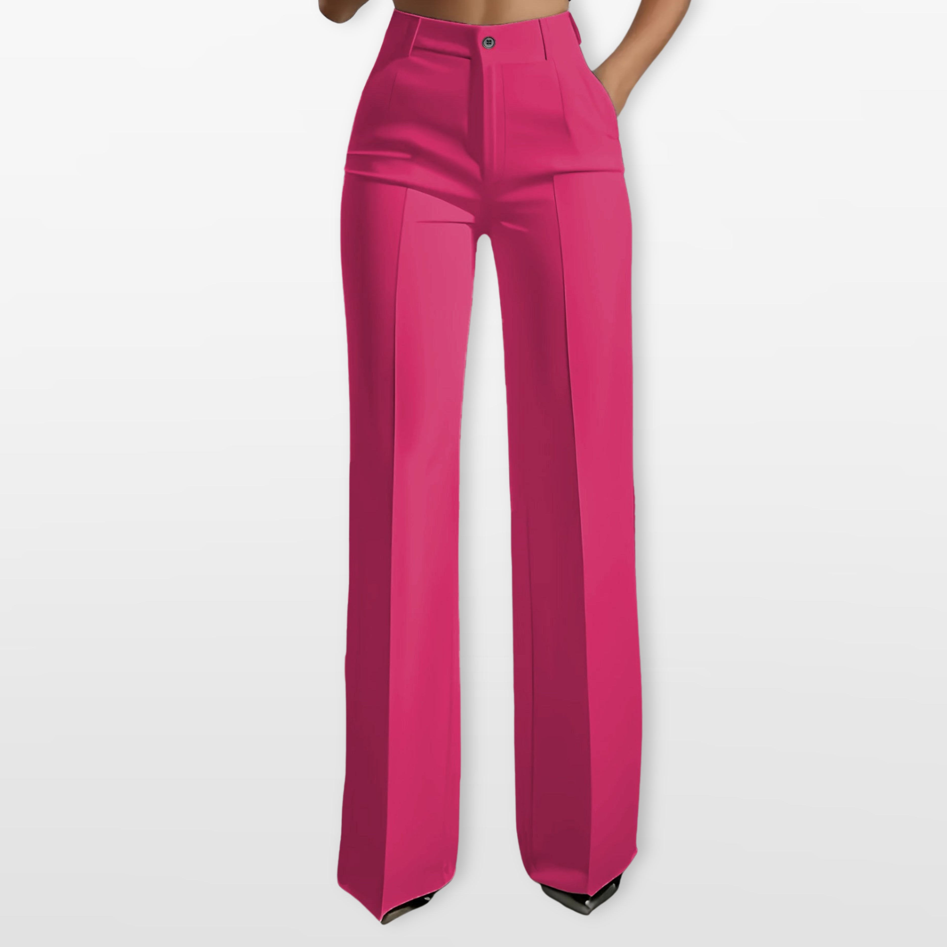 Women’s High Waisted Tailored Straight Leg Trousers