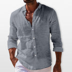 Men’s Linen Shirt Lightweight Button Up