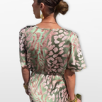 Women Twist Front Midi Evening Dress