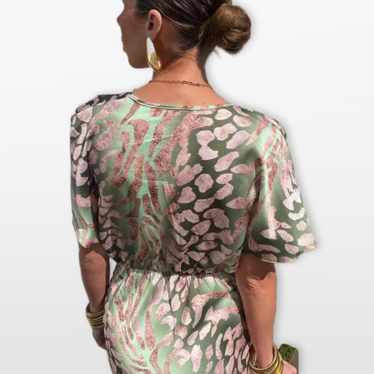 Women Twist Front Midi Evening Dress