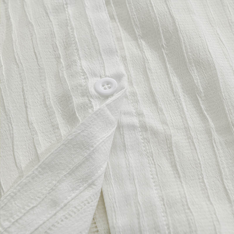 Men’s Ribbed Slim Fit Button Shirt