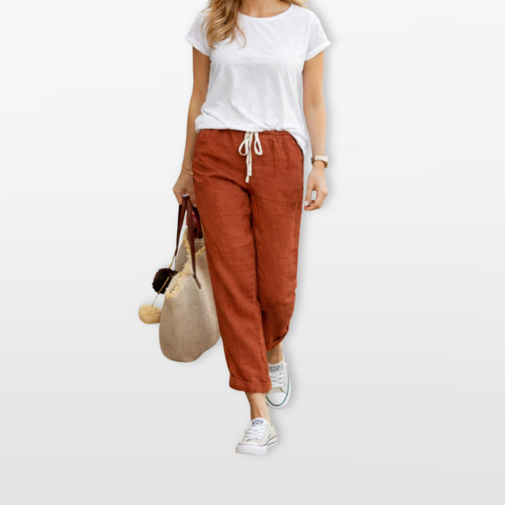 Women’s Drawstring Pants Loose Fit Elastic Waist