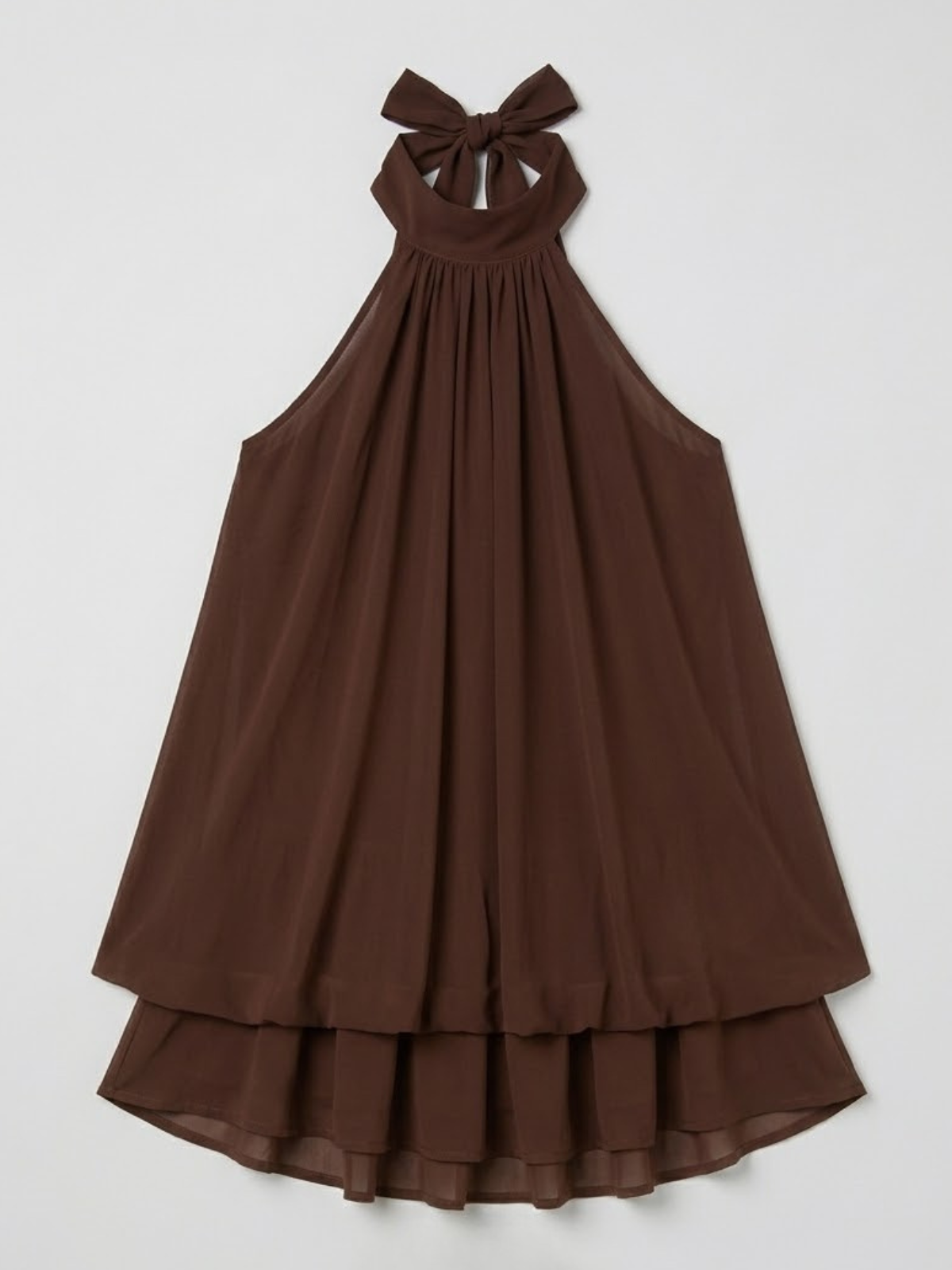 Women’s Flowy Halter Layered Mini Dress
