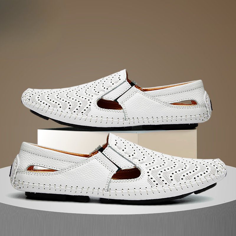 Men's Perforated Slip On Loafers