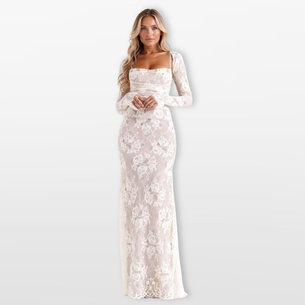 Women Lace Bodycon Maxi Dress