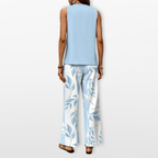 Women Two Piece Wide Leg Pant Set