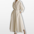 Women Structured Midi Dress Tailored Elegance