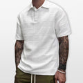 Men's Textured Short Sleeve Polo