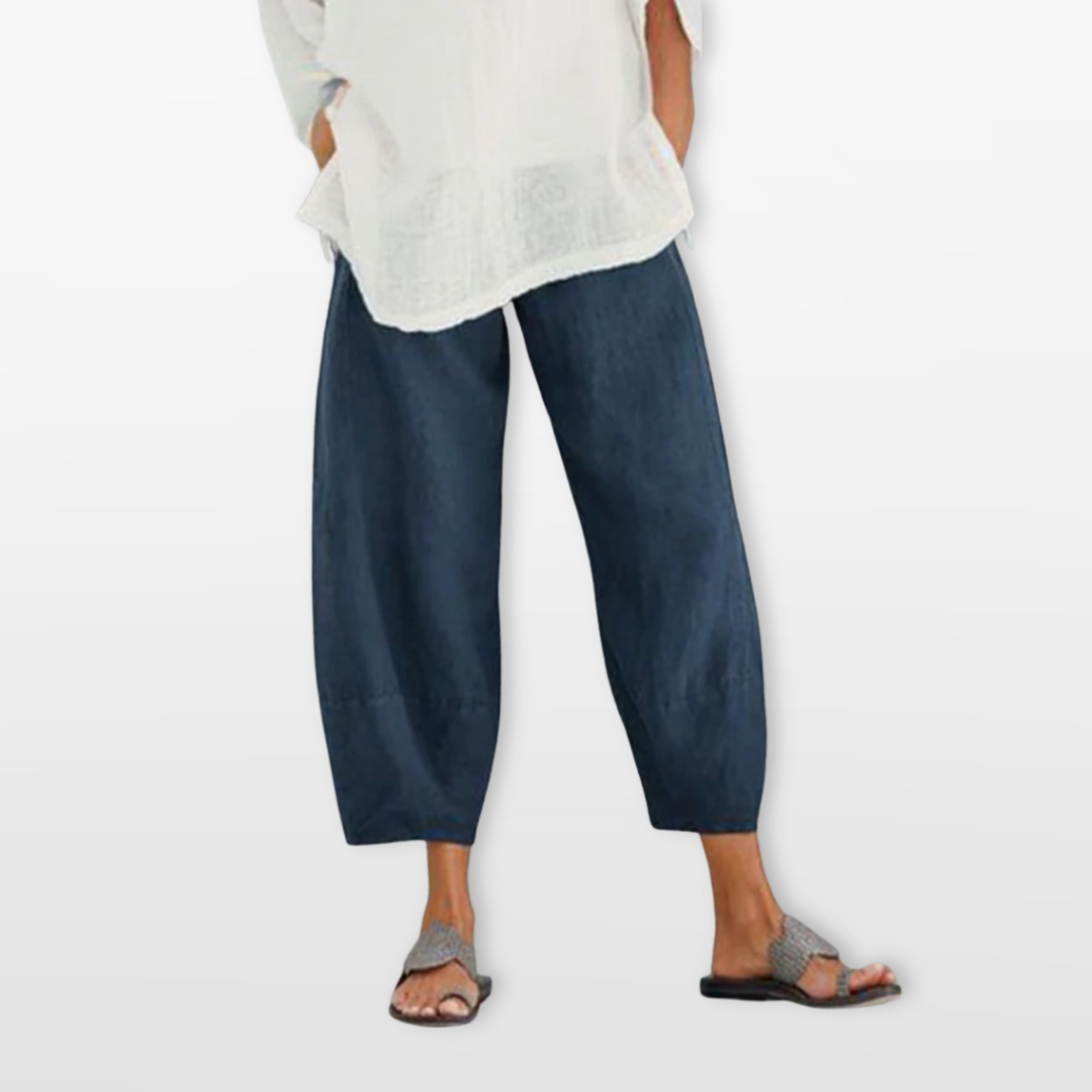 Women’s Wide Leg Pants Relaxed Cropped Trousers