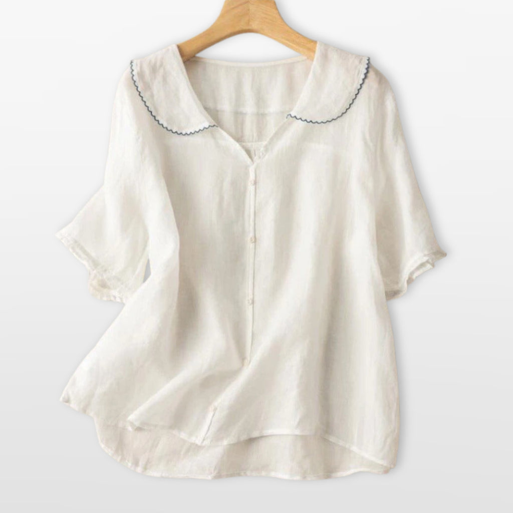 Women’s Button Front Blouse Relaxed Fit