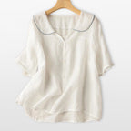 Women’s Button Front Blouse Relaxed Fit