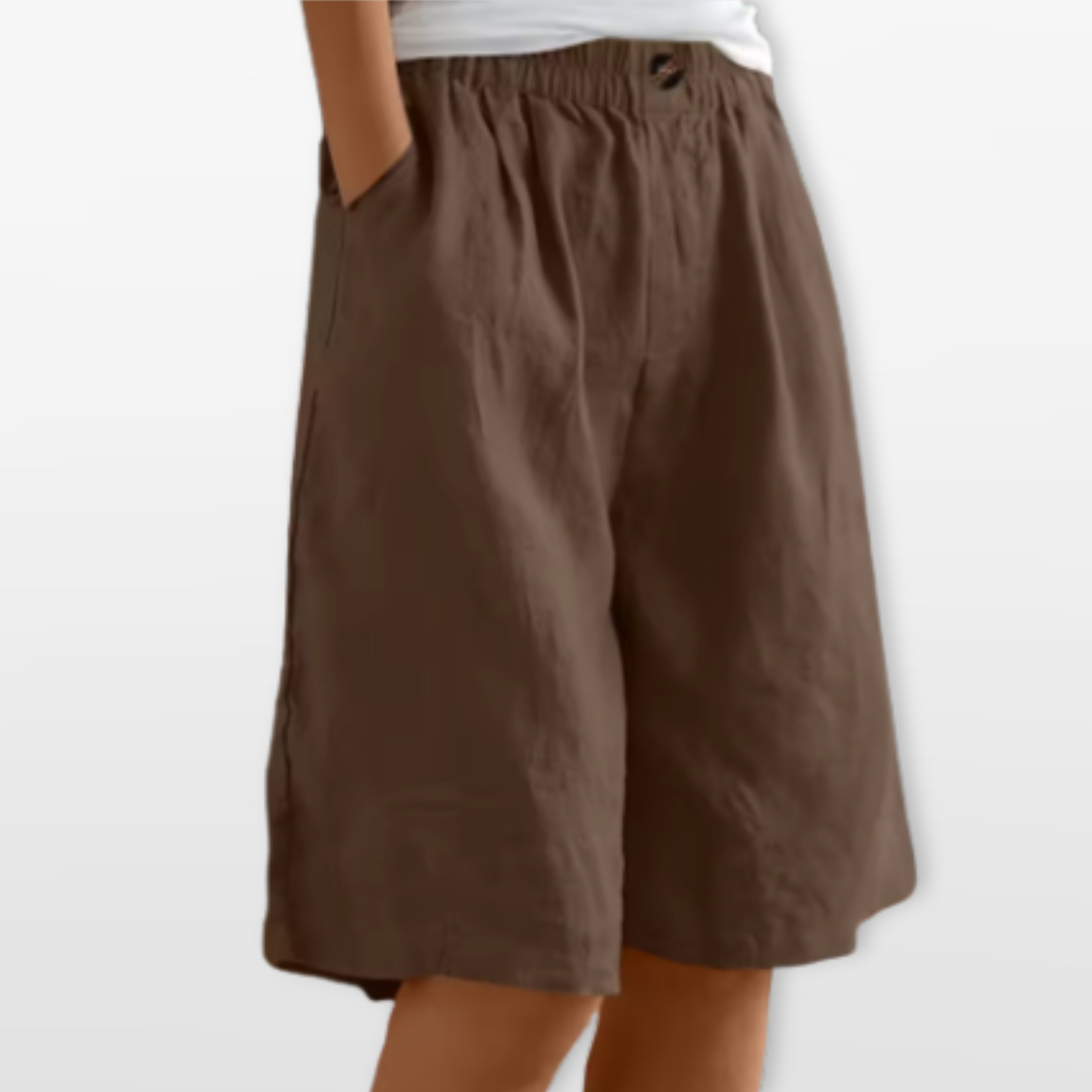 Women’s Wide Leg Shorts Elastic Waist