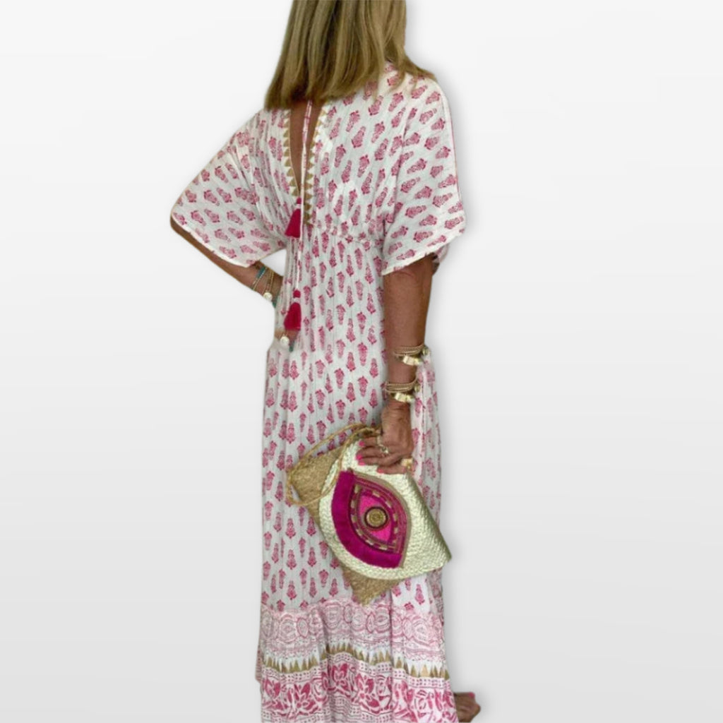 Women’s Boho Maxi Dress Printed Flowing