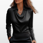 Women Draped Cowl Neck Blouse
