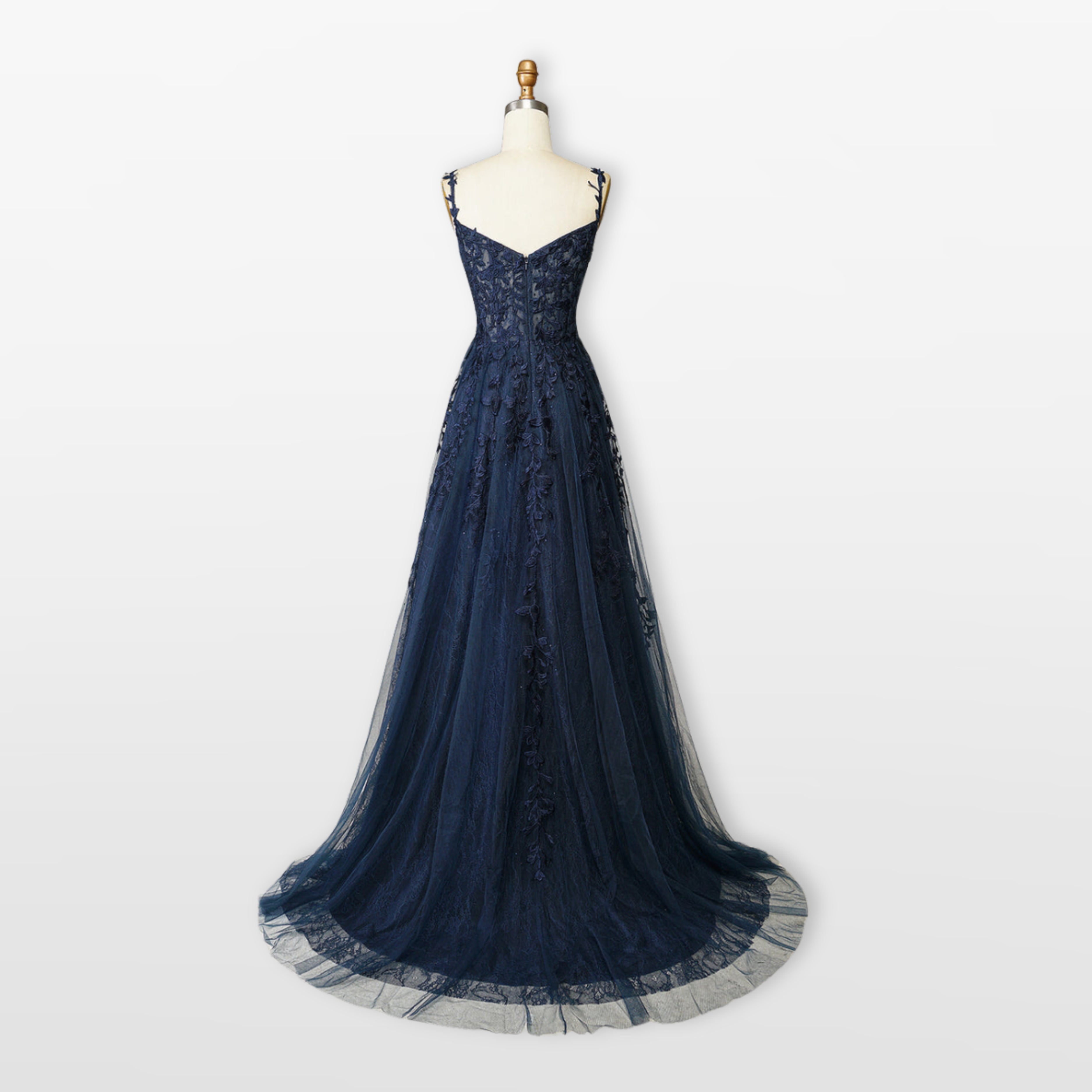 Women’s Lace Tulle Evening Dress Sweetheart Slit