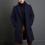 Men’s Long Single-Breasted Overcoat