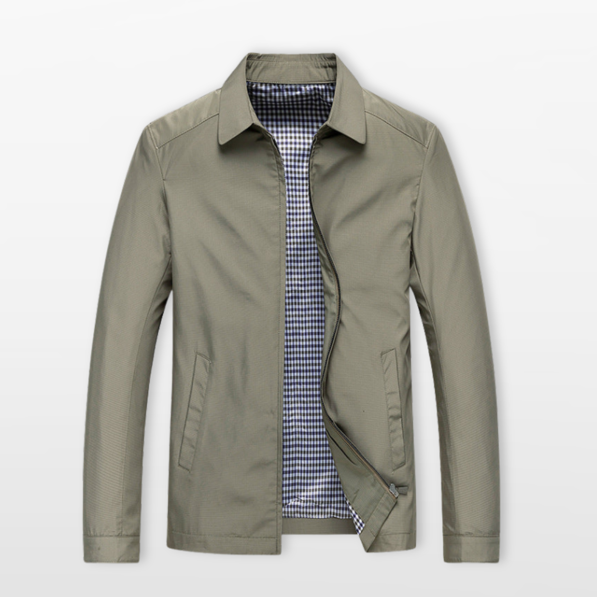 Men Casual Zip Jacket Lightweight Modern